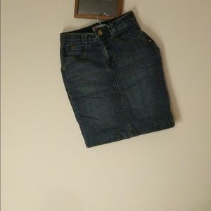 Denim skirt-The color looks more like the 1st pic